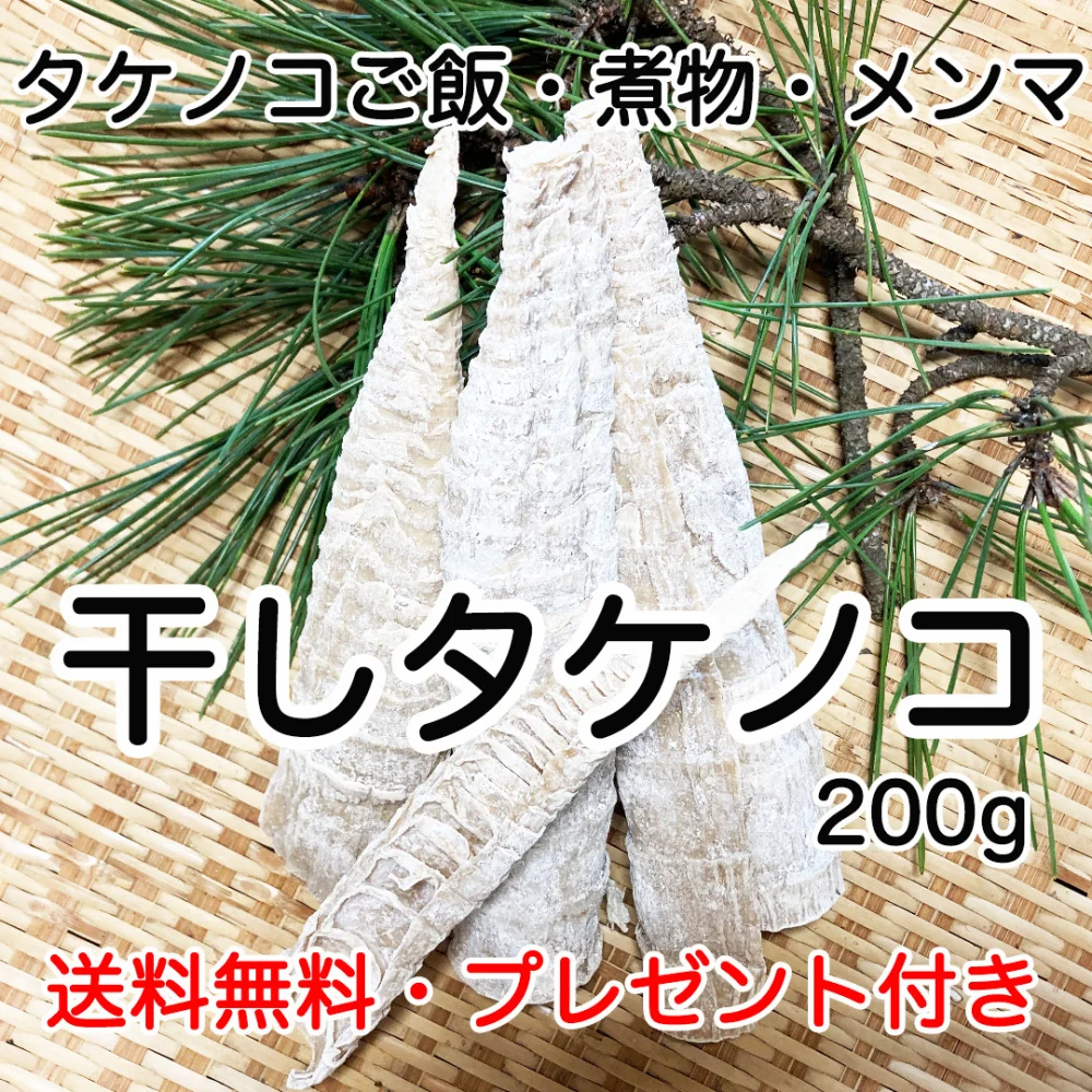 完売【送料無料・プレゼント付き】タケノコ（淡竹)の塩漬け200g+α