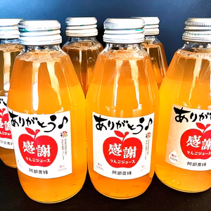 阿部農縁　感謝りんごジュース　ギフト用箱入り6本セット　ありがとうを贈る