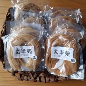 自然栽培の玄米麺 細麺5袋＆太麺5袋セット