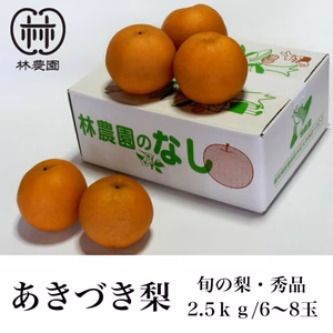 旬の梨・あきづき梨　2.5kg(6〜8玉)　