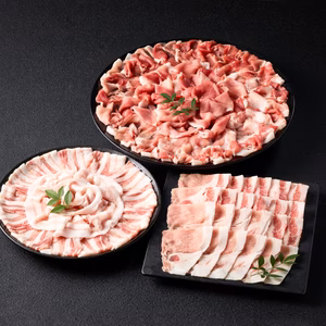 【鹿児島伝統の黒豚】しゃぶしゃぶ3種類セット 《ロース・バラ・モモ》