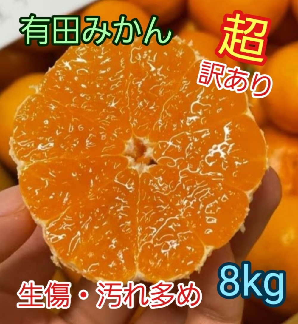 有田みかん『超 訳あり』8kg(箱込)【傷み保証込】｜みかんの商品詳細