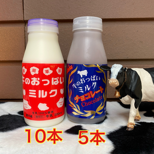 牛のおっぱいミルク10本、チョコレートミルク5本セット