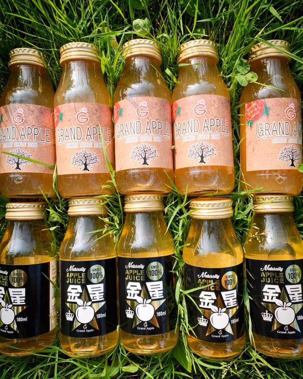 青森県産 サンふじ5本＋金星5本 100%無添加ジュース 180ml 10本