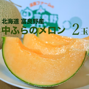 甘さ保証★極甘富良野メロン2玉　毎年大好評■ギフト利用可