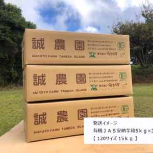オーガニック種子島安納いも15ｋｇ｜MIXサイズ（有機認証）
