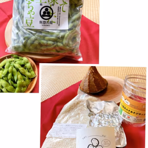 世界にひとつだけの「手作りみそキット」＋神農家の冷凍だだちゃ豆