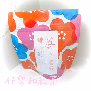 伊勢和紅茶◎苺と薔薇◎3g×10個入り　糸付きティーバッグ