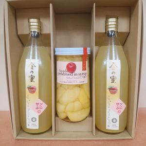 【母の日ギフト】サンふじジュース２本とシロップ漬けセット