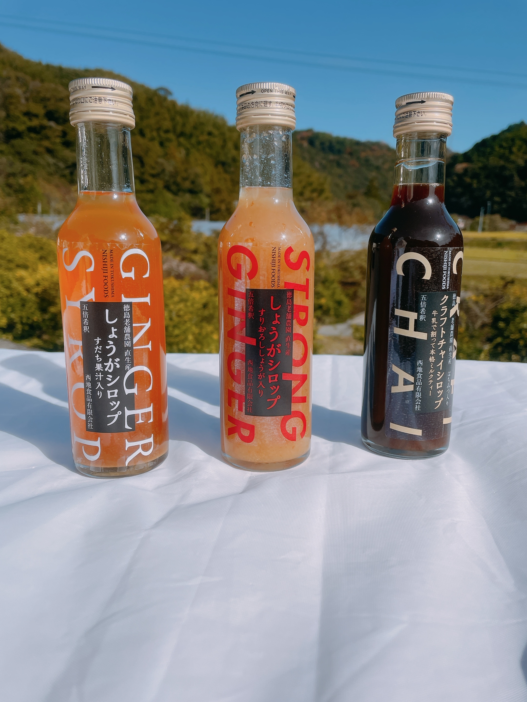 生姜を使ったシロップ3本 小瓶お試しセット （しょうが、ストロング
