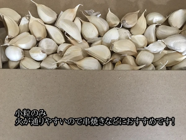 青森県産ホワイト6片にんにく 訳あり品 小粒のみ バラ 500g～｜野菜の