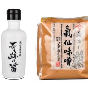 奇跡の醤150ml・気仙味噌（赤）1kgセット買い（ダンボール入り）