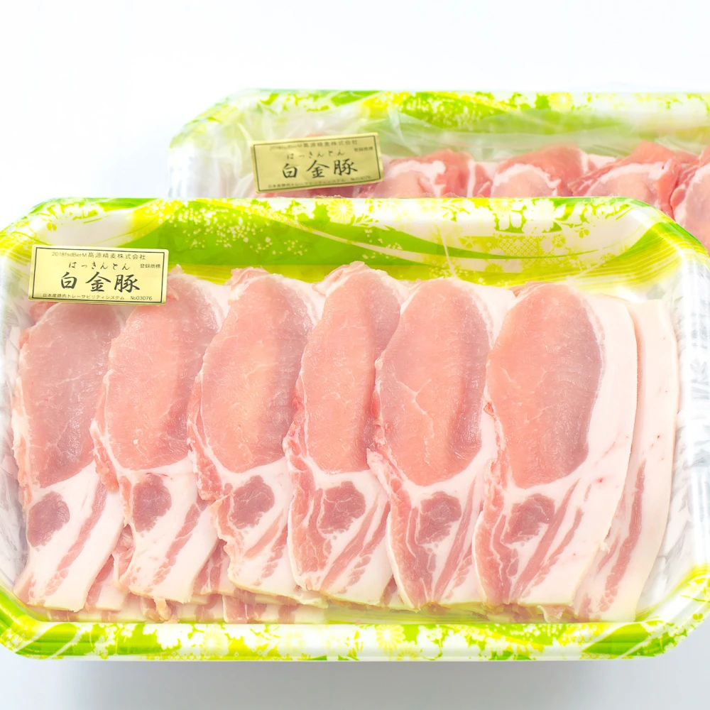【冷凍】ロース焼き肉・なべ用《白金豚》旨味ジュワーじゅわ～