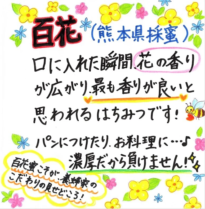 国産純粋百花蜂蜜  500ｇポリチューブ