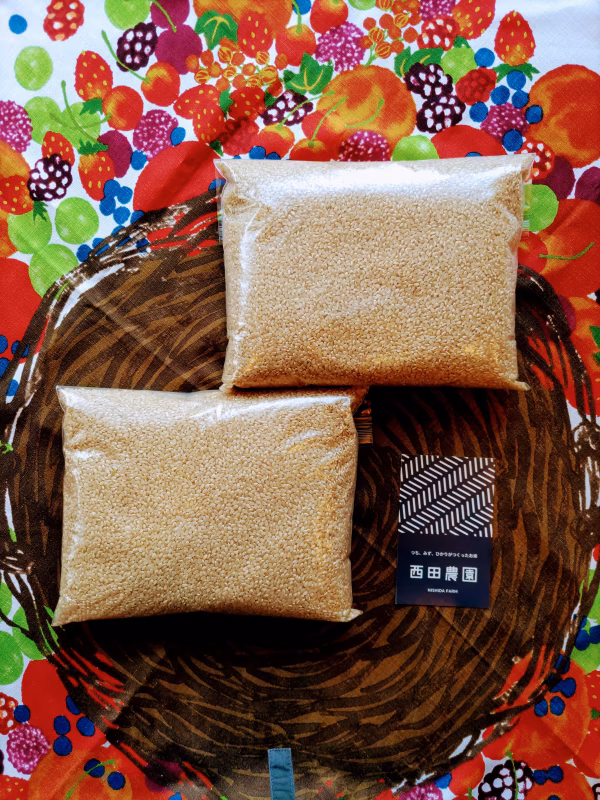 無農薬栽培コシヒカリ玄米2ｋｇ＆マンゲツモチ玄米2ｋｇ【80】令和5年産