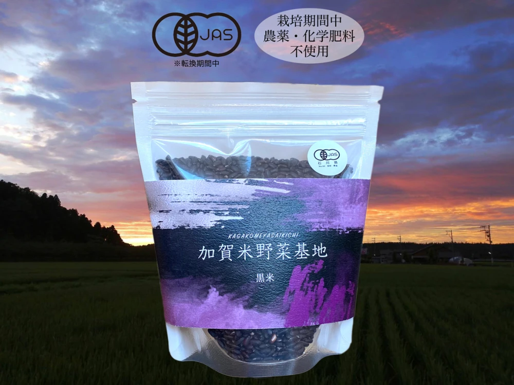 【新米】農薬化学肥料不使用「黒米」1kg<有機JAS認証(転換期間中)>