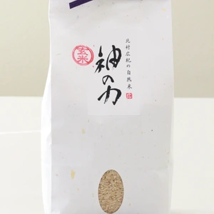 無肥料・無農薬　自然栽培米「神の力」1㎏玄米　コシヒカリ