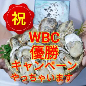 【祝】WBC☆優勝　キャンペーン　からふさカキ