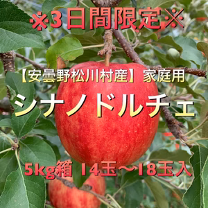 3日間限定‼︎安曇野松川村産もぎたて【シナノドルチェ】5kg家庭用