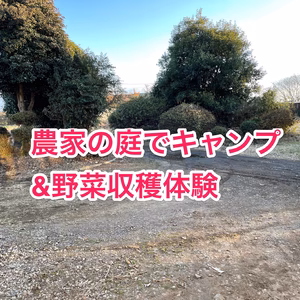 【農体験】農家の庭でキャンプ。野菜たちを収穫してアウトドアを満喫しませんか？