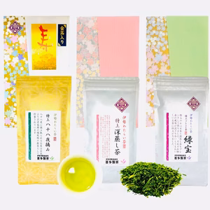 喜多製茶　高級茶葉　３種セット　各100g入り 金箔入り　お正月に