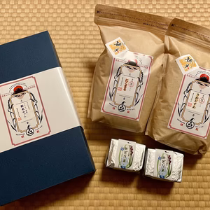 わたなべ農園　謹製米ギフトセット　(選べるお米2kgと緑米300g×2個)