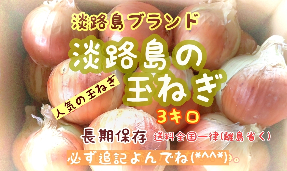 淡路島玉ねぎ3キロ 神代ファーム さっちゃん 農家漁師直送のポケットマルシェ