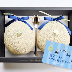 早割価格！【父の日ギフト】「マスクメロン厳選品」2玉箱入りｙ