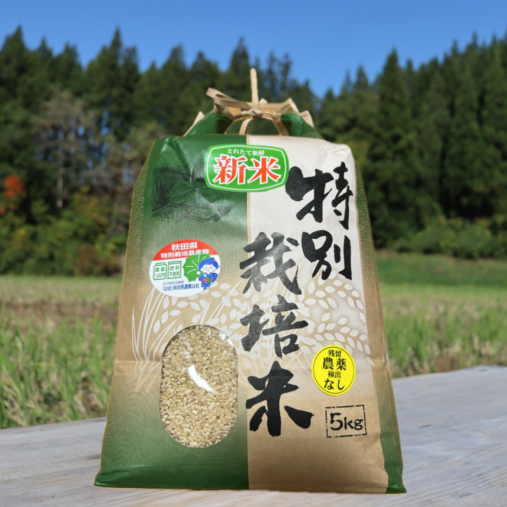 特別栽培米 5kg あきたこまち 残留農薬ゼロ】 特別栽培米あきたこまち 5kg （玄米）特Aランク 一等