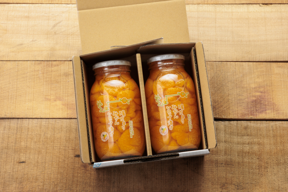 2本セット】 青島みかん シロップ漬け ビン詰900g 静岡県産｜果物の