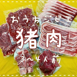 【簡単レシピ付】おうちジビエ！猪肉3種セット1300g(3〜4人前)