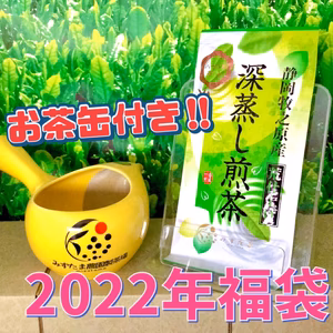 【福袋2022】ふたなし急須+お茶缶・八十八夜深蒸し茶オマケ付き！
