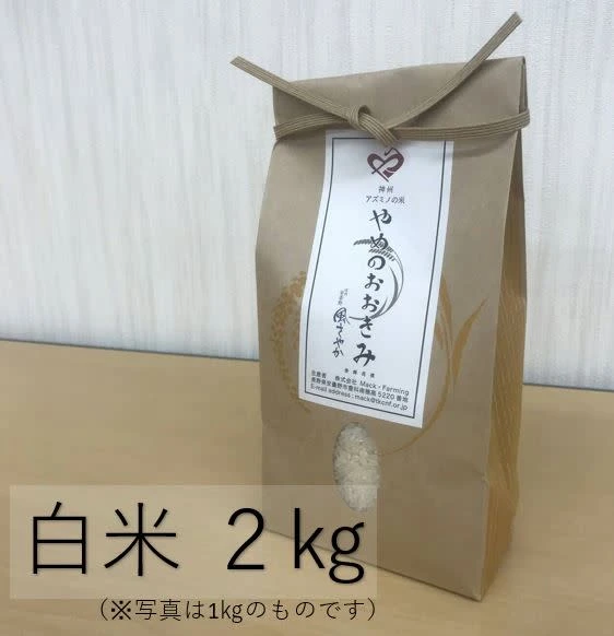 【送料無料/無農薬米/特Ａ】やめのおおきみ(白米) 2kg