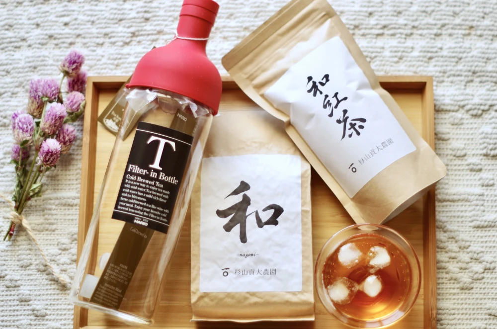 杉山貢大農園の和紅茶50g・和200g・フィルタインボトルのセット