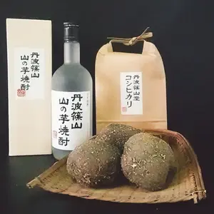 【ギフト対応】丹波篠山産　山の芋・コシヒカリ・山の芋焼酎セット