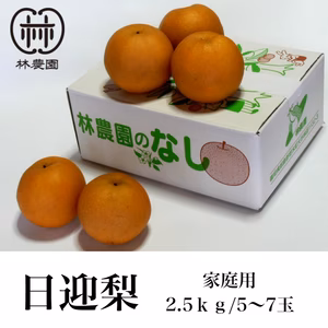 日迎梨・家庭用（林農園オリジナル品種）　約2.5kg(5～7玉)