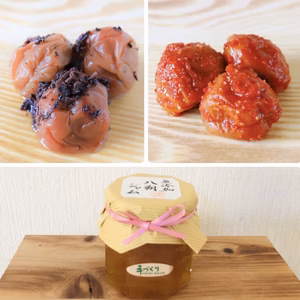 かつお梅３００ｇ　キムチ梅５００ｇ　無添加八朔ジャム１９０ｇ