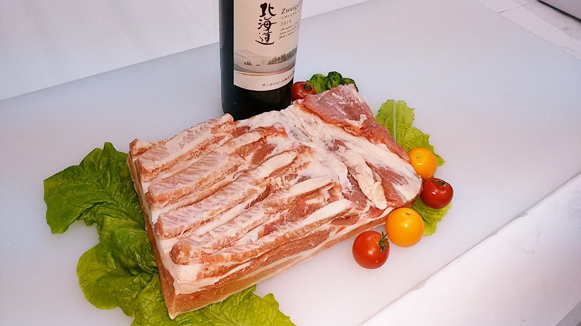 旭山ポーク バラブロック生肉 1.0Kg×2枚 品種 WLD三元交配豚