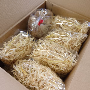 切り干し大根の隙間に生椎茸ねじ込みました