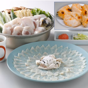 【限定食材！白子付き】とらふぐフルコース（刺身・鍋セット）