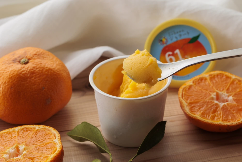 果汁たっぷりでしっとりとした食感♪　柑橘ジェラート5個セット