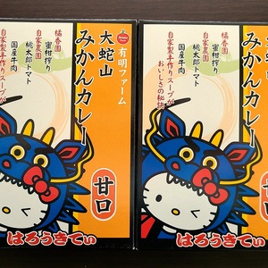 【送料無料】大蛇山キティみかんレトルトカレー（甘口2個）蜜柑ミカンハローキティ