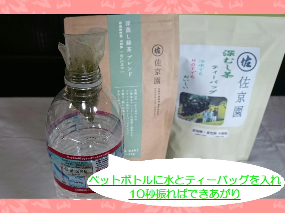 ペットボトルで簡単冷茶！緑茶ティーバッグ5ｇ×33入り ひもなし