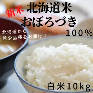 【北海道から希少品種をお届け♪】もっちり・甘みのある北海道米おぼろづき　白米