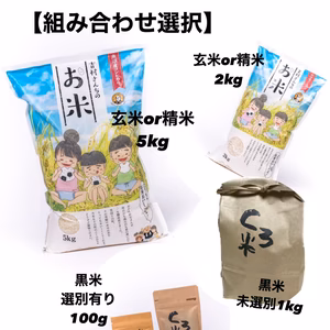 【組み合わせ選択セット】従来コシヒカリ,はざかけ黒米