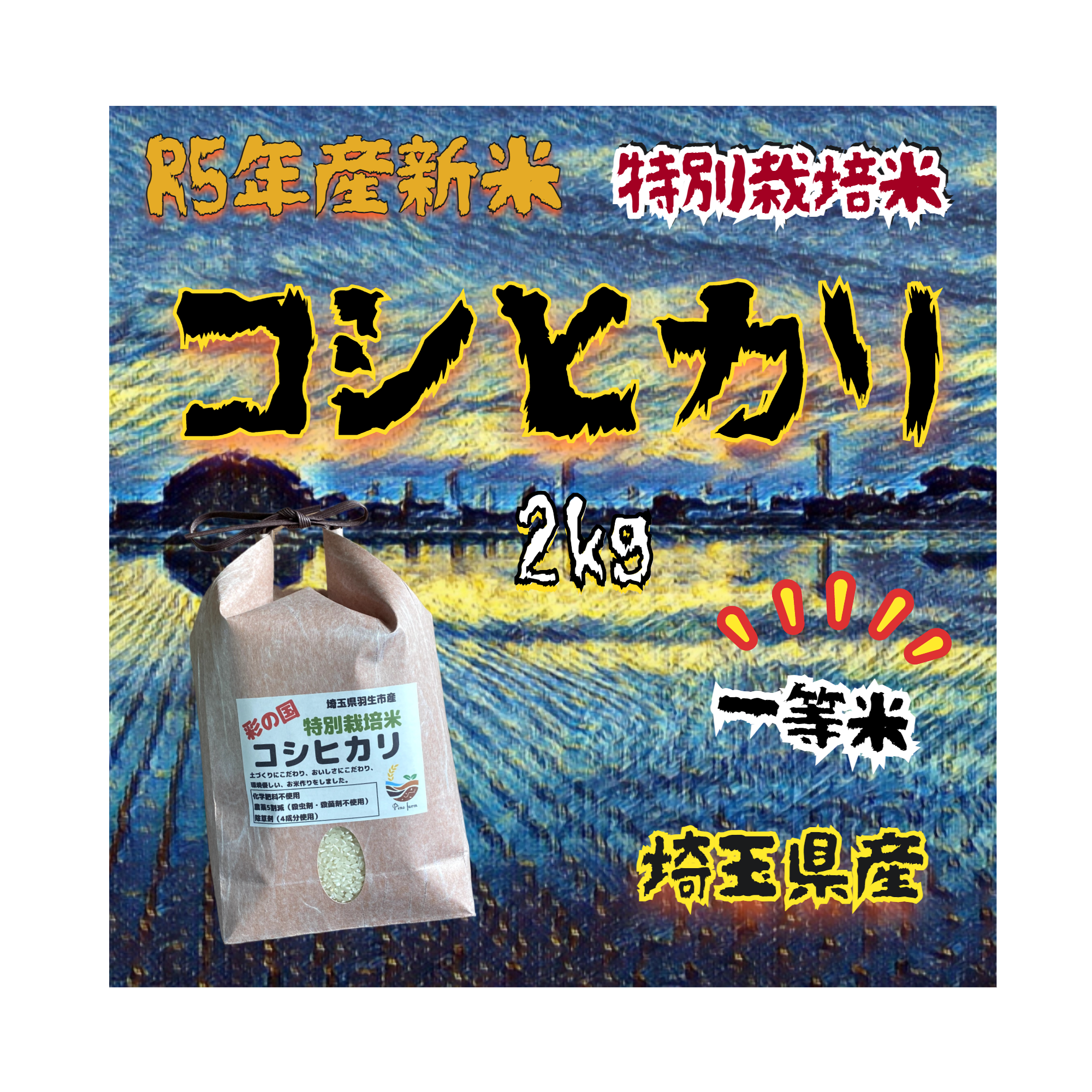 令和5年度産 魚沼産こがねも もち米 殺虫剤不使用 白米10kg - 米