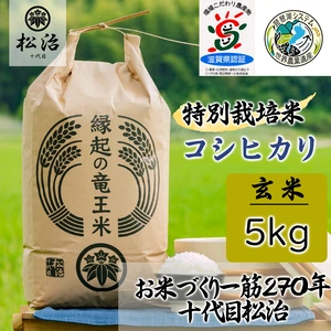 【ポケマルの夏ギフト】270年続くお米農家が作ったコシヒカリ 5kg 玄米