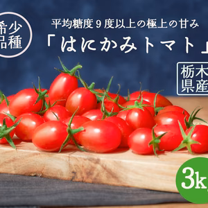 【はにかみトマト 3kg】平均９度以上の高糖度！希少な品種のフルーツトマト