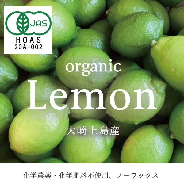 【有機JAS認証！】オーガニックグリーンレモン　国産（広島県産）