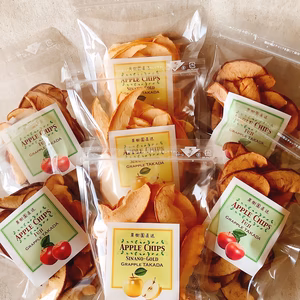 素材にこだわり！　りんごドライチップス